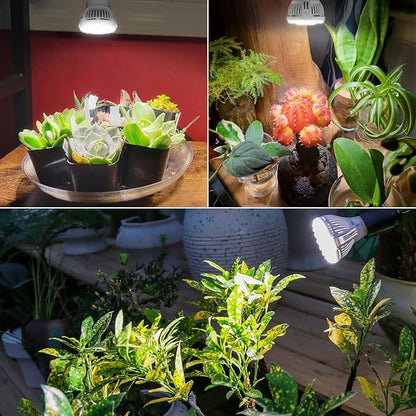 Grow Light Bulbs, A15 7W Plant Light Bulb for Indoor Growing, High PPFD, Full Spectrum, 60W
