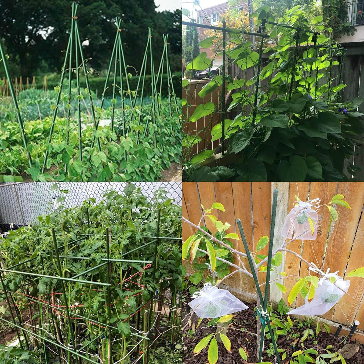 Orgrimmar 26 PCS 57" Garden Support Stakes Plastic Coated Deformable Climbing Plant Trellis Plant