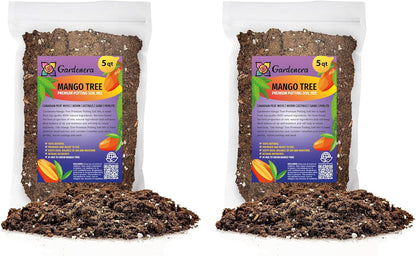 Gardenera Mango Tree Potting Soil - All-Natural Blend for Thriving Mango Trees - Boosts Root Health