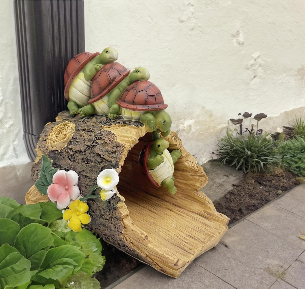 Turtle Statues Gutter Downspout Extension Statues Garden Decoration,Resin Statue Outdoor