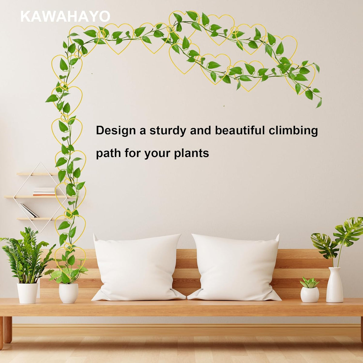 20 Pcs Chain Trellis for Climbing Plants Indoor Outdoor, Plant Trellis, Garden Plant Wall Trellis