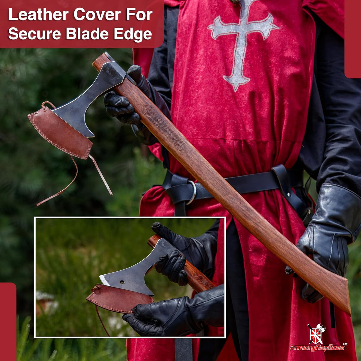 Armory Replicas™ Functional Two-Handed Scandinavian Battle Axe - Tempered High Carbon Steel Boar