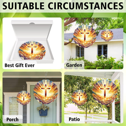 Cross Wind Spinner, Cross Wind Spinner Hanging for Yard and Garden, Unique Gift Wind Spinner, 3D