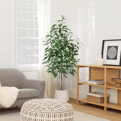 Artificial Eucalyptus Tree,5Ft Tree Fake Plant in Pot for Home and Office Decor,Potted Faux Plants