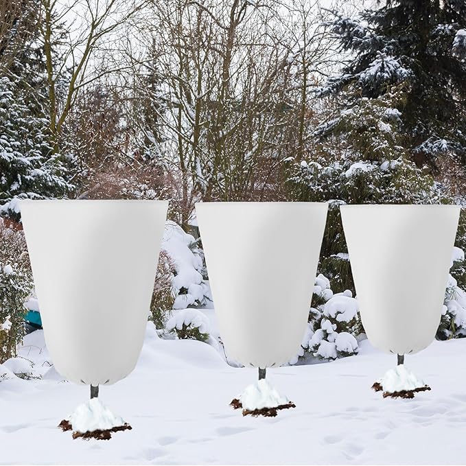 4 Pcs Plant Covers Freeze Protection 35.4" x 59" Winter Frost Blankets for Outdoor Plants with