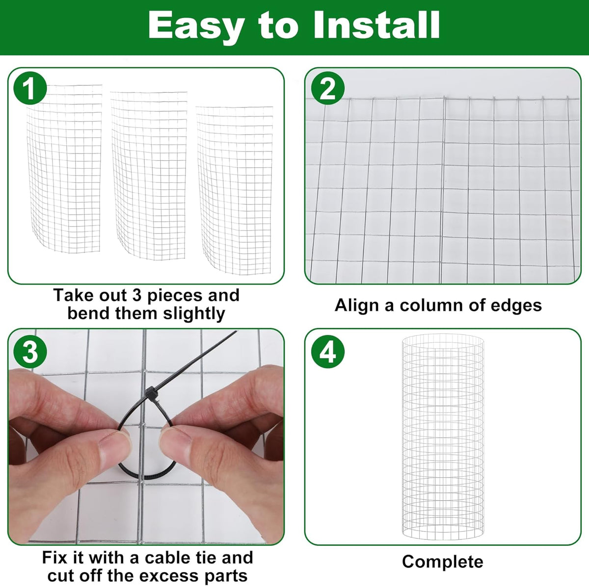 winemana 12 Set Garden Plant Protector Cage, 16x12 in Metal Wire Protectors for Plants, Protection