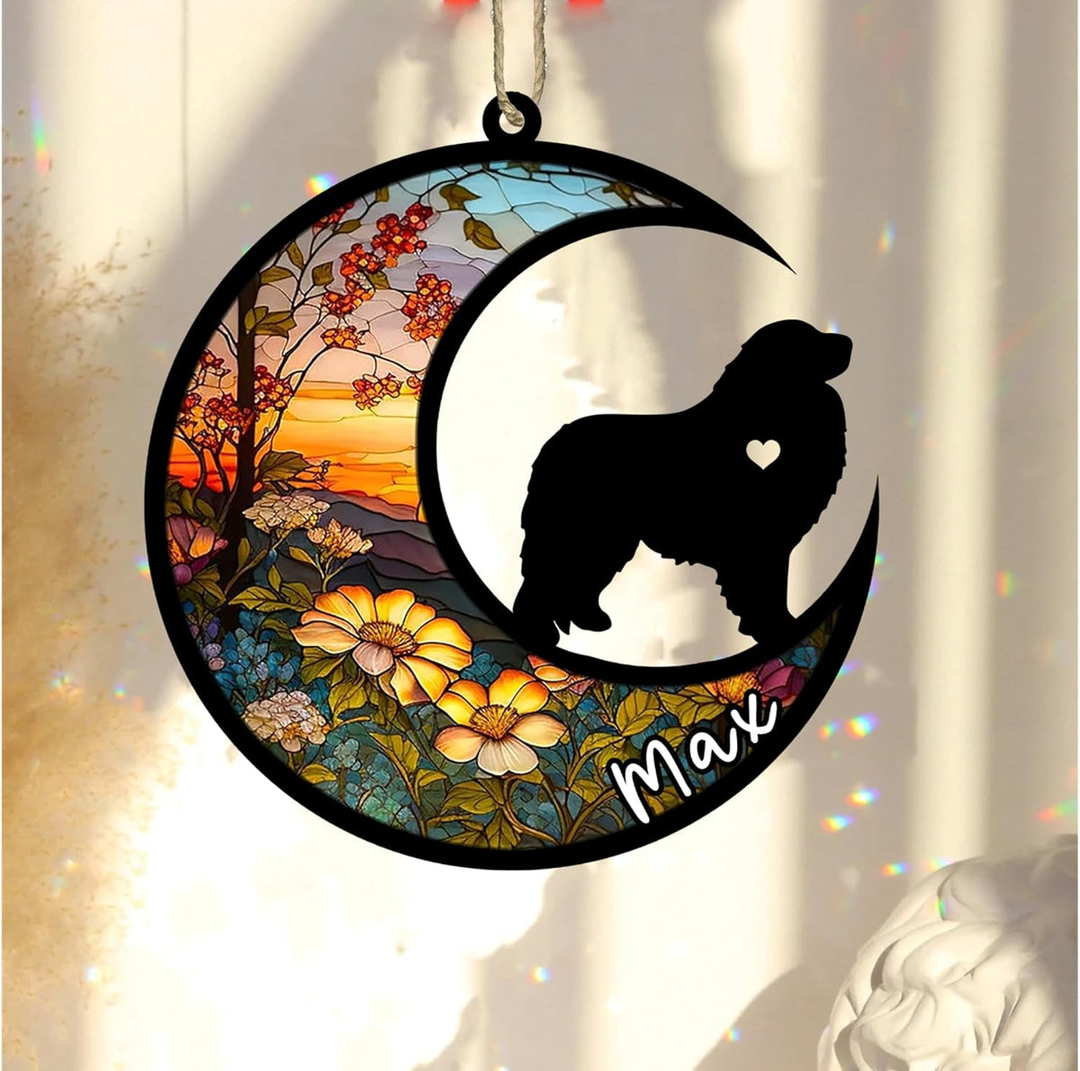 Personalized Dog Memorial, Custom Name Great Pyrenees Dog Christmas Ornament with Name, Custom
