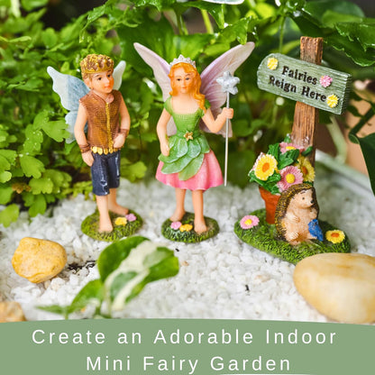 PRETMANNS Fairy House Kit - Fairy Garden Accessories for Outdoor Miniature Village Decor, with