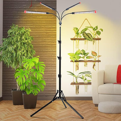 Grow Light with Stand and Timer 4,8,12 Hr, 36 Watt Standing Tall Plant Light for Bonsai Tree, Seed