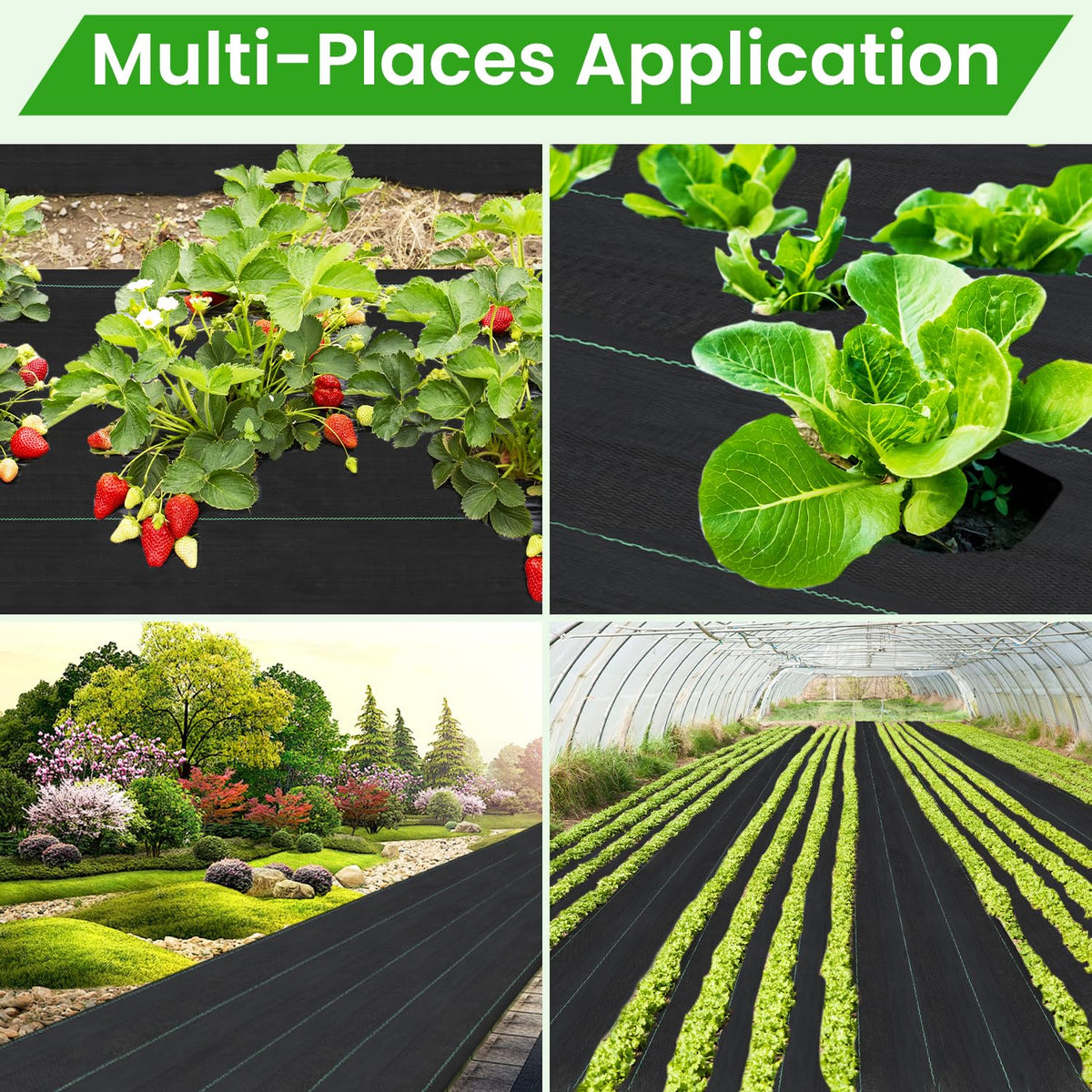 Rintea Weed Barrier Fabric, 4 x 300 ft, 3.2 oz Landscape Fabric