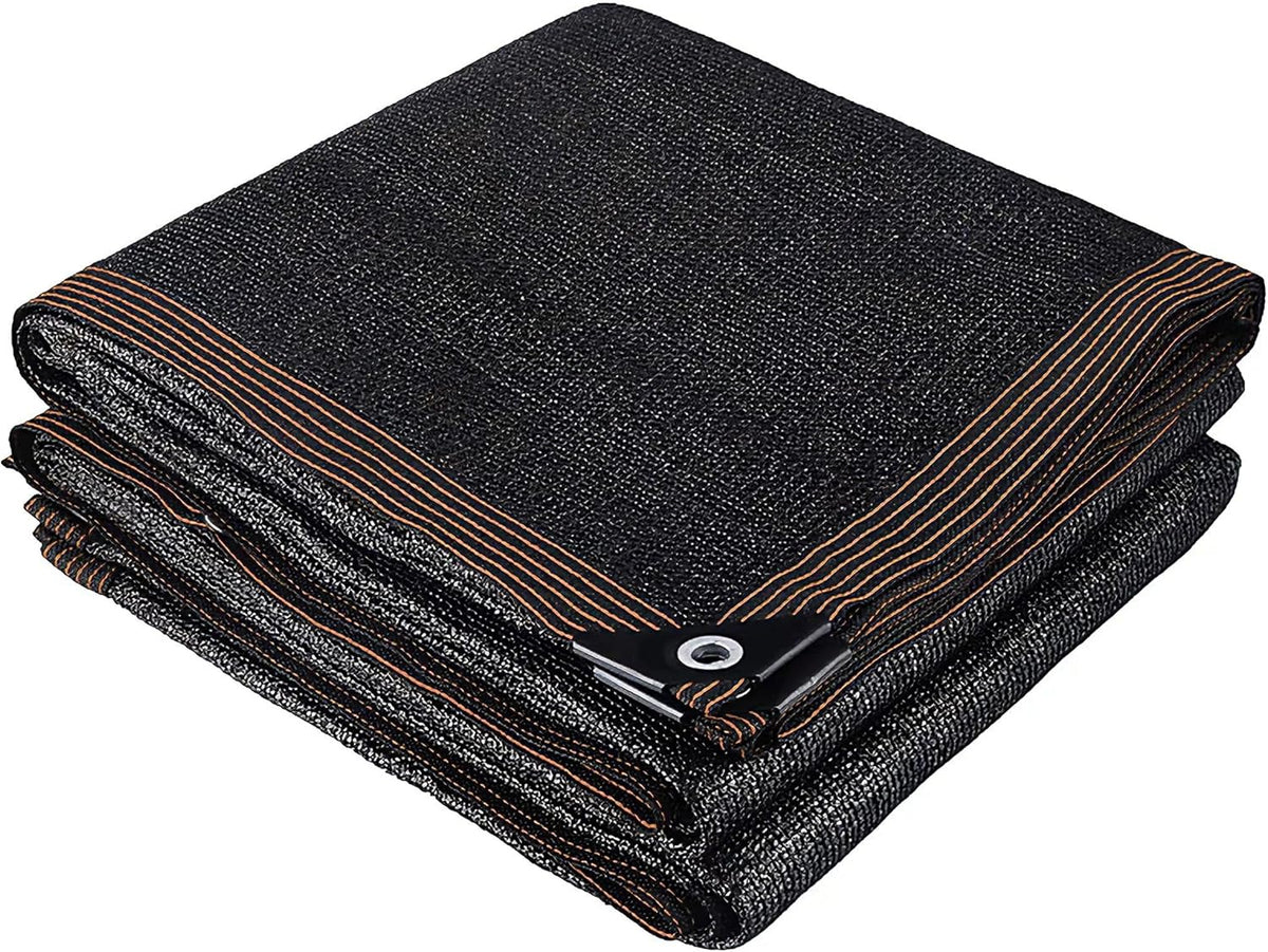 winemana 70% Black Shade Cloth, 12 x 6 FT Durable Mesh Tarp with Grommets, Resistant Garden Sun