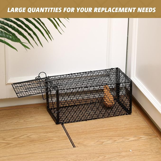 Qualirey 6 Pcs Humane Rat Trap Small Chipmunk Mouse Squirrel Cage Rodent Animal Mice Voles Hamsters