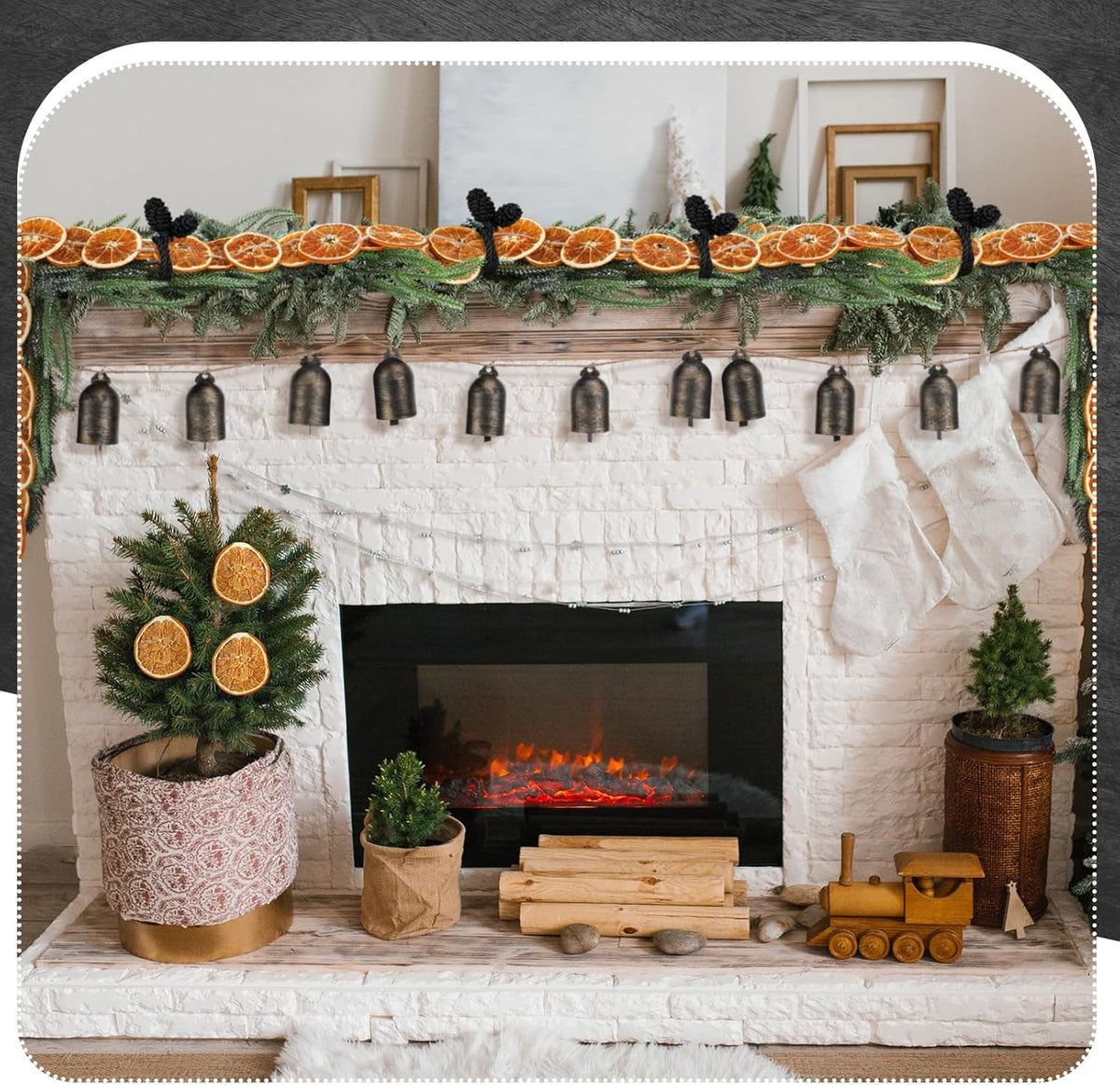 Shappy 24 Pieces Christmas Garland Banister Ties Christmas Decorative Reusable and Flexible Twist