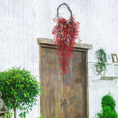 RECUTMS Vine Plant Fake 4 Pcs Ferns Artificial Plants Large Faux Hanging Plant Artificial Hanging
