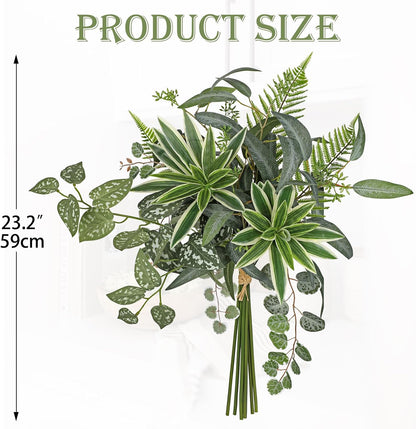 DILATATA Artificial Greenery Stems Box Set, 5 Kinds Mixed Eucalyptus Leaves Trailing Vine Plant