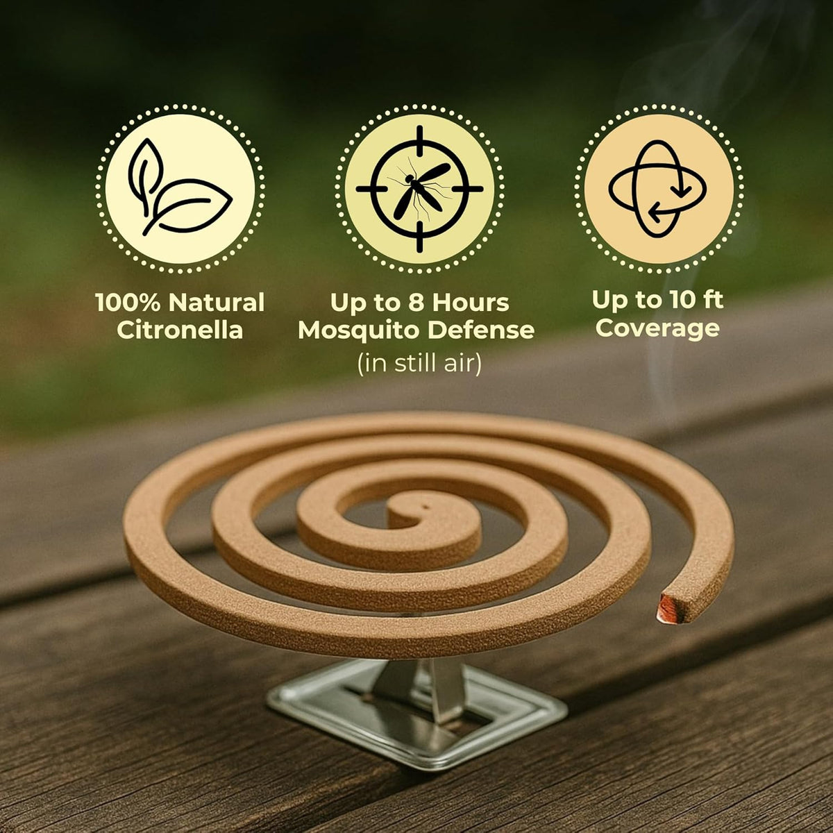 KING Mosquito Coils – Hawaii’s Most Trusted Citronella Protection – Each Coil's Scent Lasts up to 8