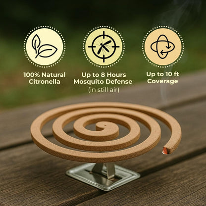 KING Mosquito Coils – Hawaii’s Most Trusted Citronella Protection – Each Coil's Scent Lasts up to 8
