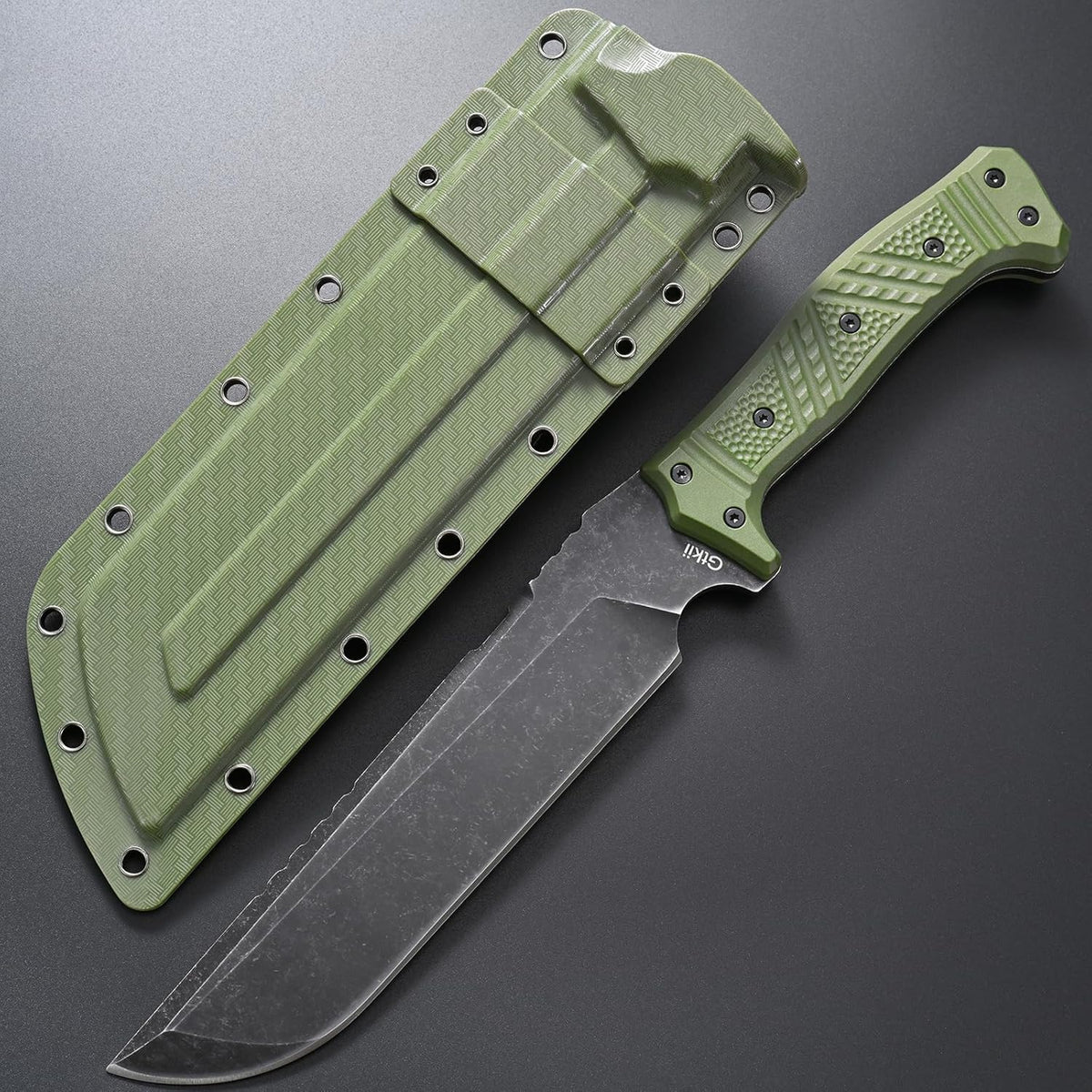 GTK32 Fixed Blade Knife DC53 Steel Blade Full Tang Nylon Fiberglass Handle Heavy Duty Knifes for