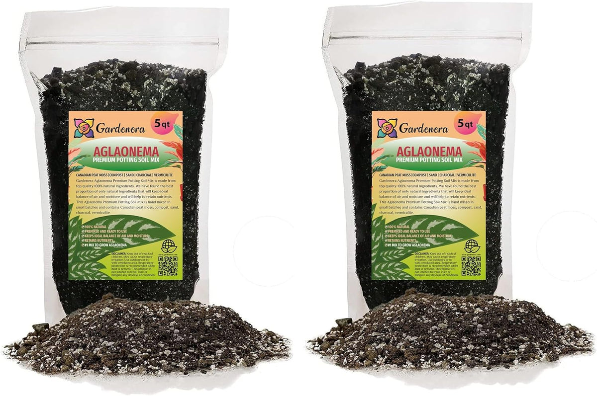 Gardenera Aglaonema Plant Potting Soil - All-Natural Blend for Thriving Aglaonema Plants - Boosts