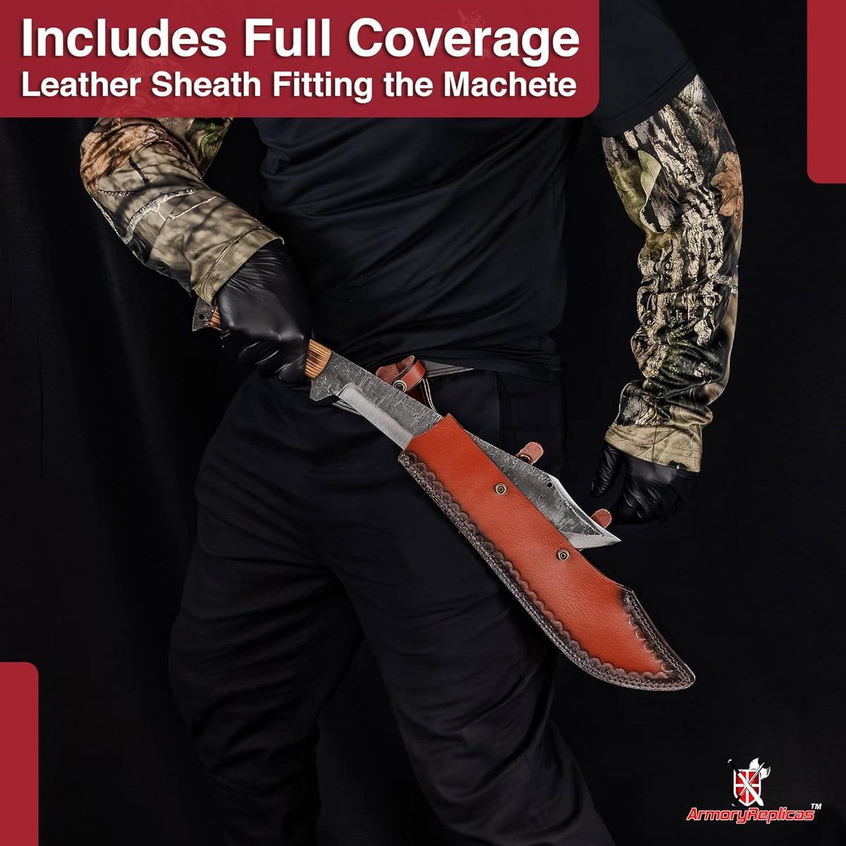 Armory Replicas™ Into The Wild High Carbon Steel Full Tang Outdoor Camping Machete – 14-inch Blade