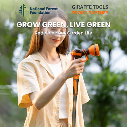 Giraffe Tools Garden Hose 50ft x 5/8", Water Hose Heavy Duty, Flexible, Lightweight Hybrid Hose