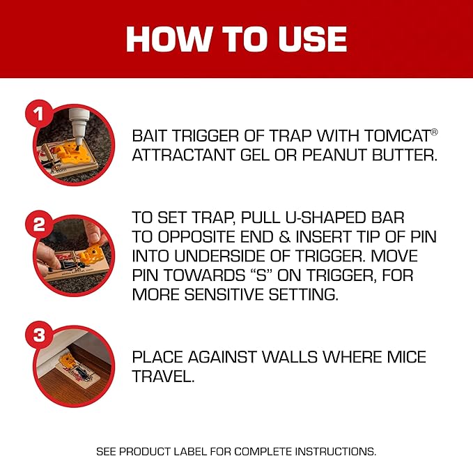 Tomcat Mouse Traps (Wooden), 4 Count Pack of 12