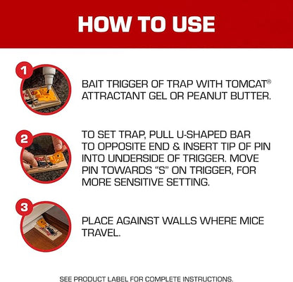 Tomcat Mouse Traps (Wooden), 4 Count Pack of 12