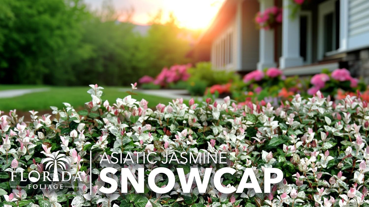 Asiatic Jasmine 'Snowcap' | 1 Large Gallon Size Plant | Trachelospermum Asiaticum Snowcap |