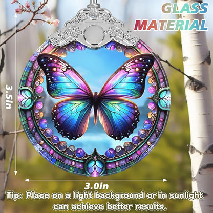 Christmas Ornament - Stained Glass Butterfly - Home Decor - Holiday Present Ideas - Gift Exchange