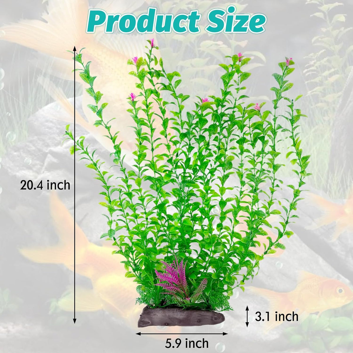 Hamiledyi Aquarium Plastic Plants Aquarium Decor Artificial Fish Tank Plants,Tall Fish Tank