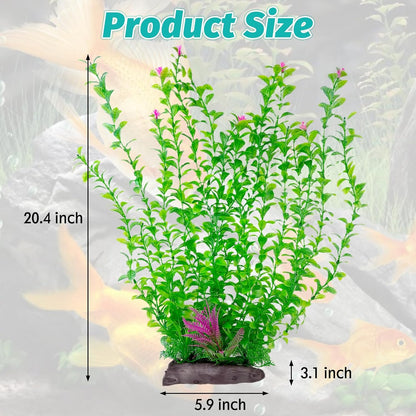 Hamiledyi Aquarium Plastic Plants Aquarium Decor Artificial Fish Tank Plants,Tall Fish Tank
