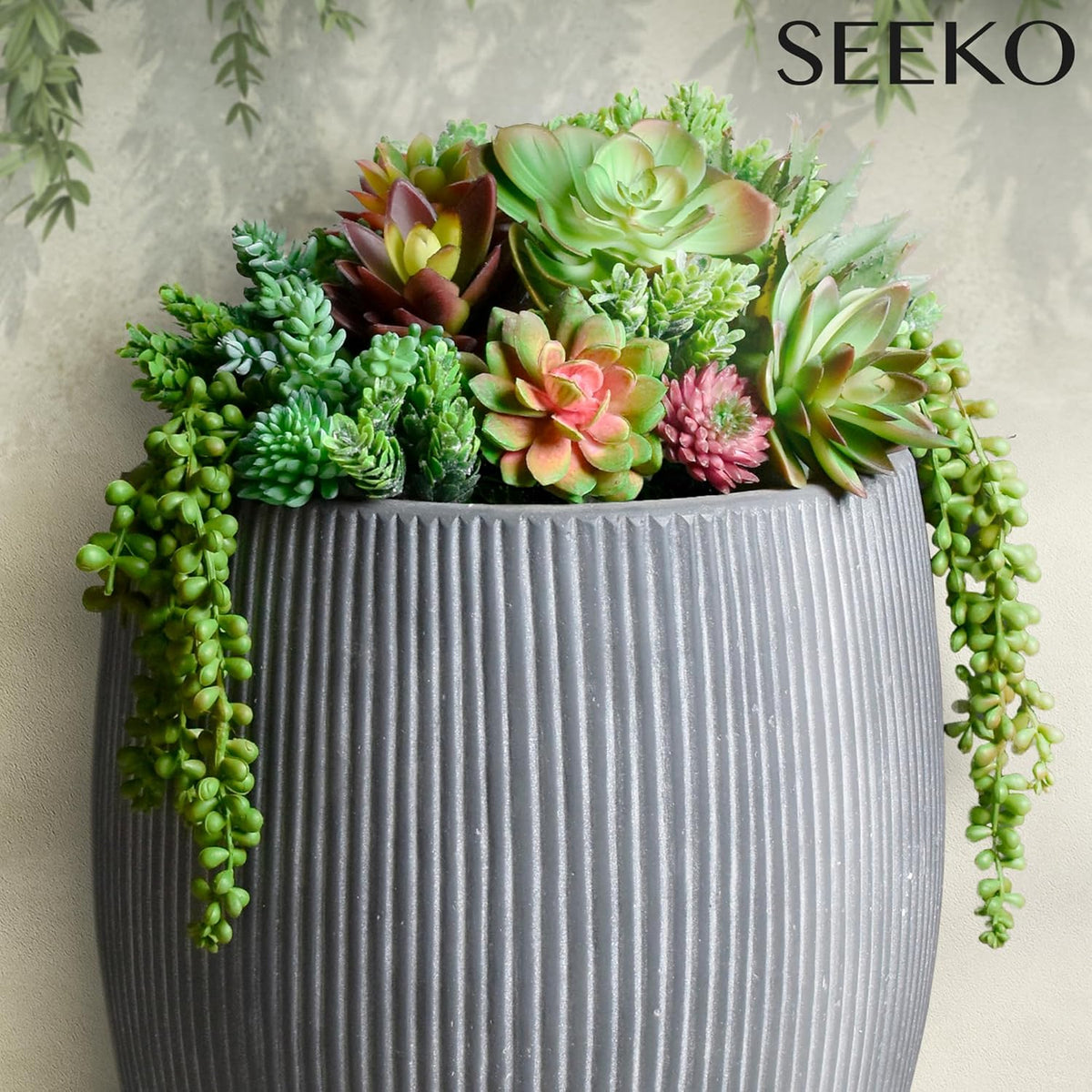 SEEKO Succulents Artificial Plants (28 Pack) - Artificial Succulents Unpotted - Premium Faux Plants