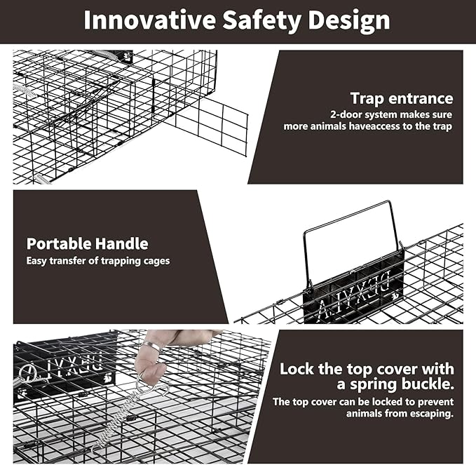 Squirrel Trap,Humane Catch and Release,Can Catch Multiple Squirrels or Chipmunks at Once