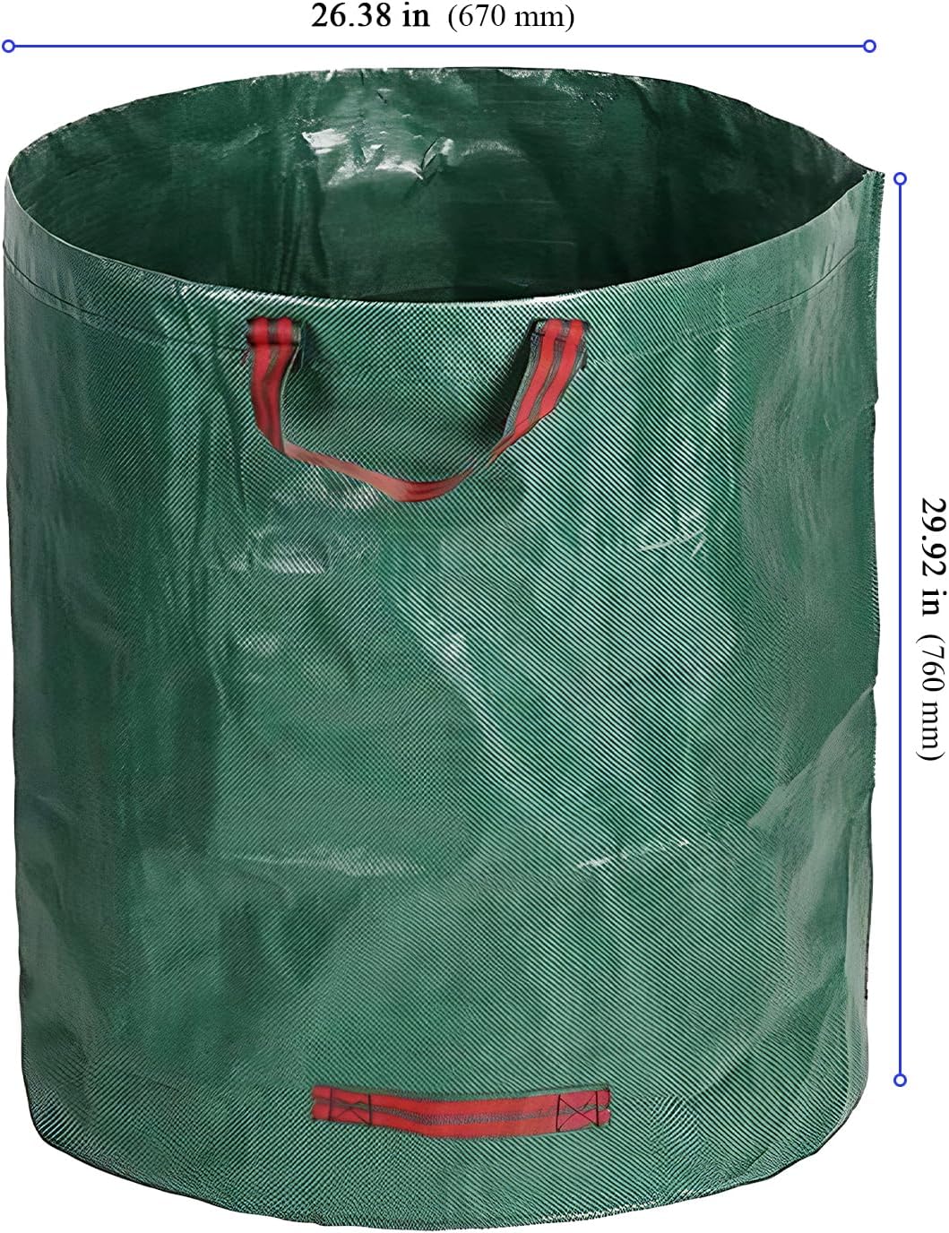 5 Packs 5 Packs 72 Gallon Reusable Yard Waste Bags, Leaf Collection Bags with Handles, Heavy Duty
