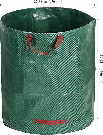 5 Packs 5 Packs 72 Gallon Reusable Yard Waste Bags, Leaf Collection Bags with Handles, Heavy Duty