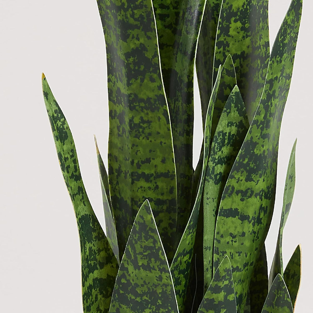 KOL 25.6’’ 2-Pack Artificial Snake Plant, Faux Sansevieria Indoor Plants, 32 Lifelike Leaves, Home