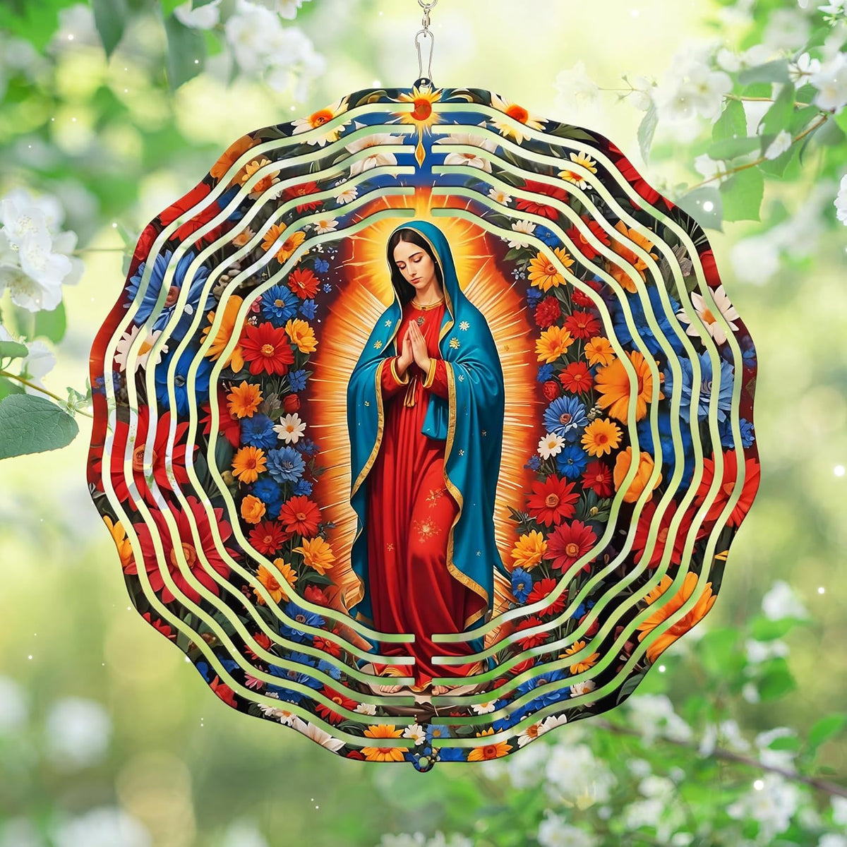 FLAGWIX Christmas Christian Gifts for Women Faith - Virgen de Guadalupe 3D Stainless Steel Metal