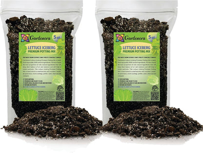 Gardenera Premium Potting Soil Blend for Lettuce Iceberg - The Ultimate Mix for Healthy, Vibrant