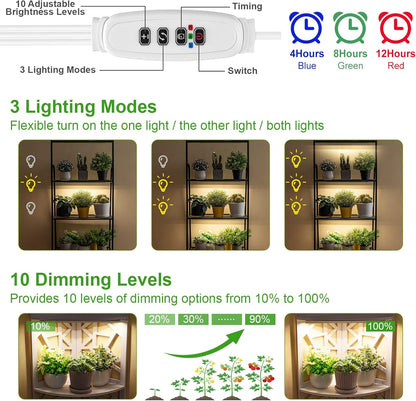 FOXGARDEN Grow Light, Full Spectrum Plant Light Strip for Indoor Plants, 288 LED Bright Grow Lamp