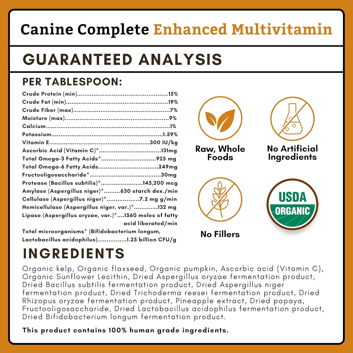 Wholistic Pet Organics Canine Complete - Dog Multivitamin Powder - 4 Lb - Daily Dog Vitamins and