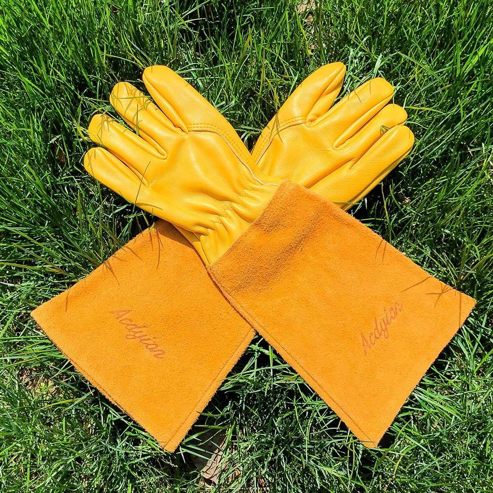Acdyion Gardening Gloves for Women/Men Rose Pruning Thorn & Cut Proof Long Forearm Protection