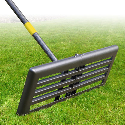 Professional Lawn Leveling Rake 30x10 Heavy Duty - Oversized Leveling Tool with 80" Stainless Steel