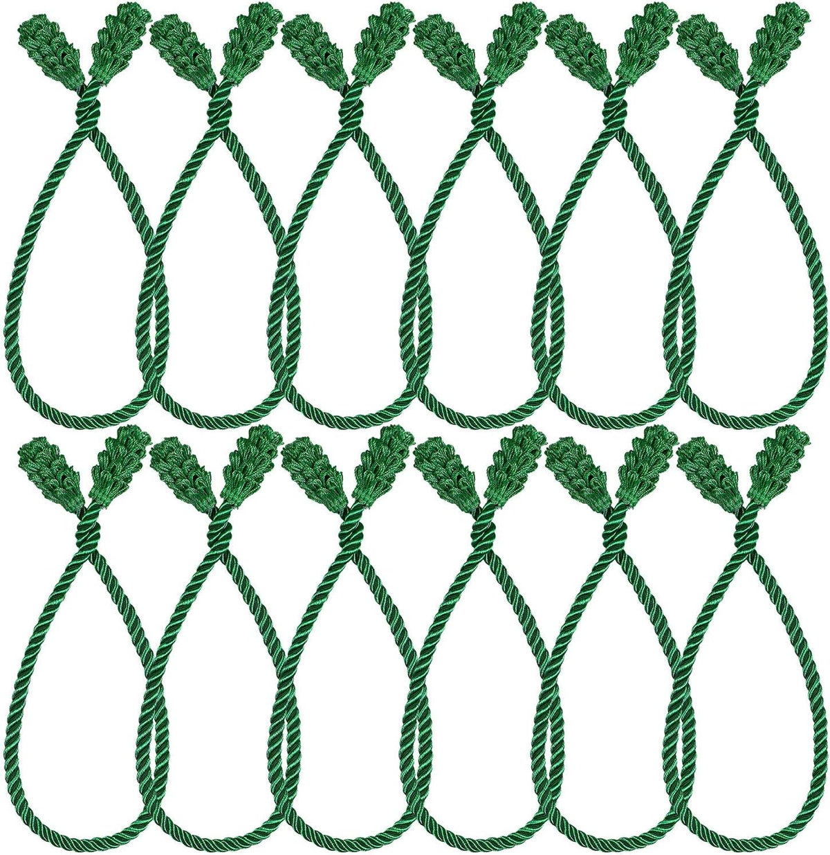 Shappy 12 Pieces Christmas Garland Banister Ties Christmas Decorative Reusable and Flexible Twist