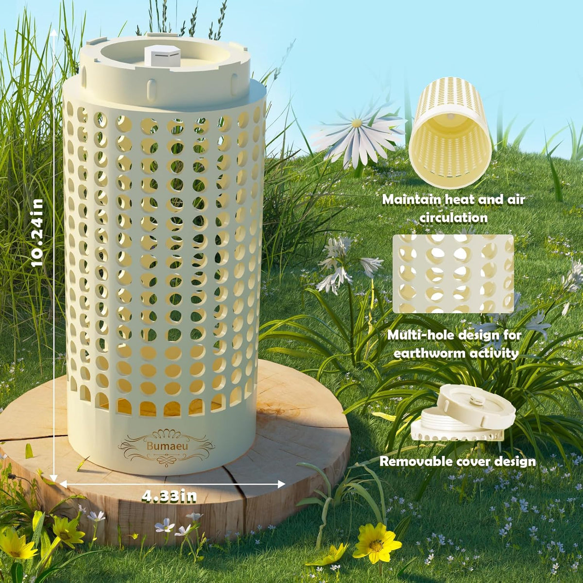 Underground Worm Farm, Garden Mini vermicomposting bin for use in Outdoor Gardening from Kitchen