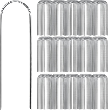 Tandefio 200 Pack Drip Irrigation Tubing Stakes 6 Inch Garden Pins Landscape Staples Securing Pegs