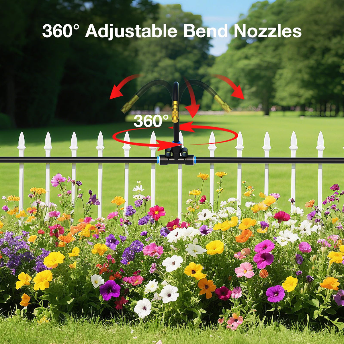 MIXC 200Ft 1/4" Drip Irrigation System,2026-Upgrade Garden Irrigation Kit with 32pcs Adjustable