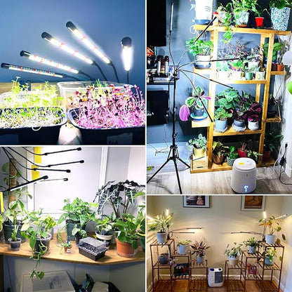 Wolezek Grow Lights for Indoor Plants Full Spectrum, LED Grow Light with Adjustable Stand and