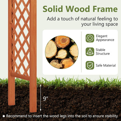 S AFSTAR 84" Wooden Garden Arbor, Plant Climbing Arch Trellis Pergola Archway Wedding Arch for