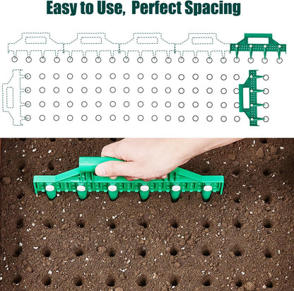 Seed Dibber, Multifunctional Seed Spacer Tool, Seed-in Soil Digger Garden Spacer aid for Planting