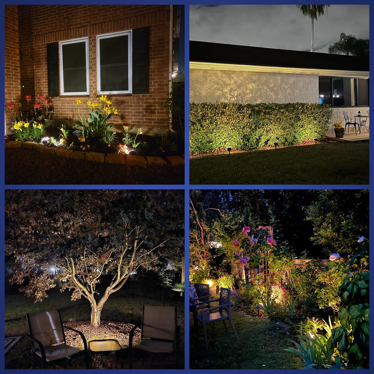 NYMPHY Solar Lights Outdoor Waterproof - 6 Pack (Warm White)